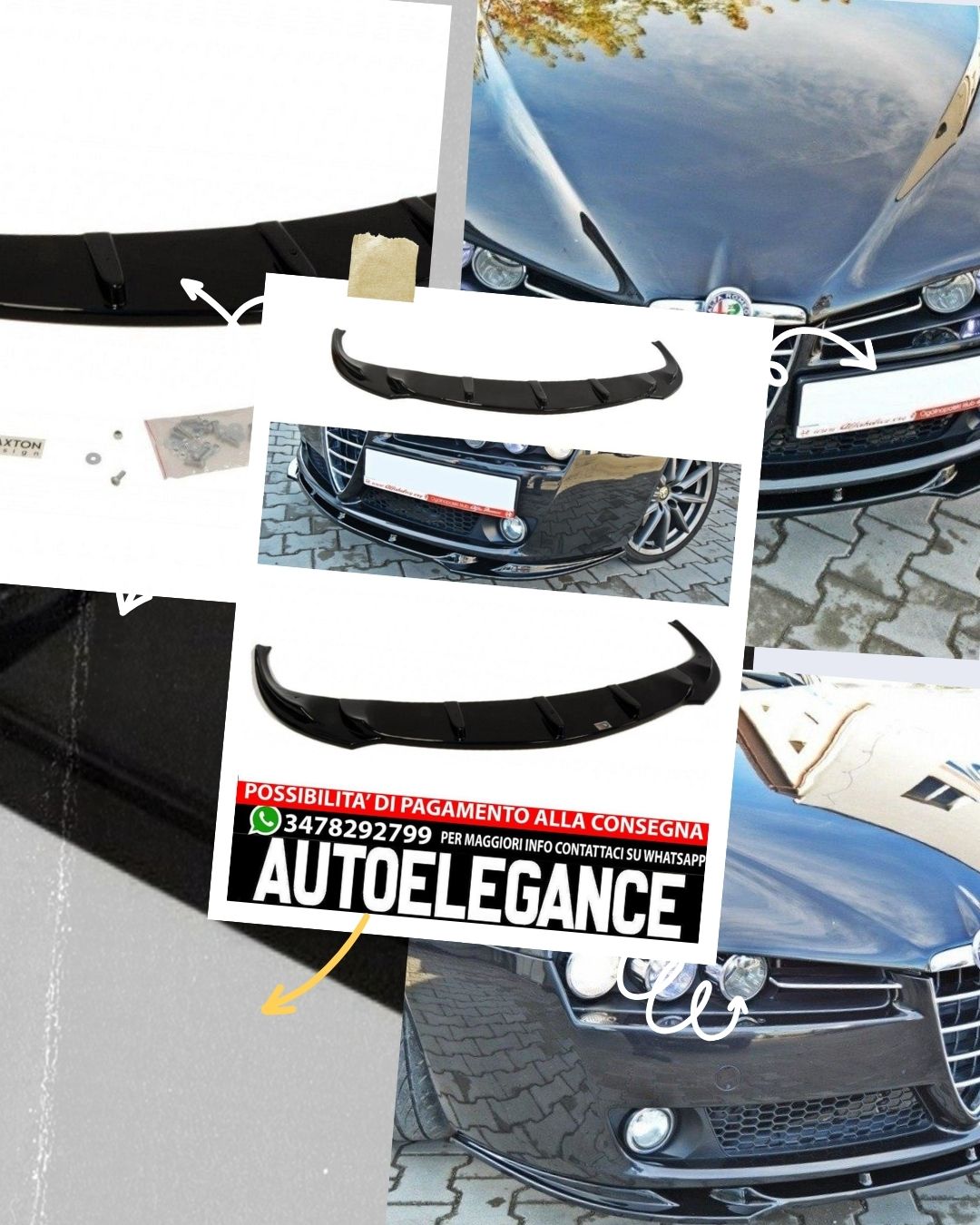 Coppia splitter minigonne per Alfa 159 2005 2011 Cod. AL 159 TI SD1G