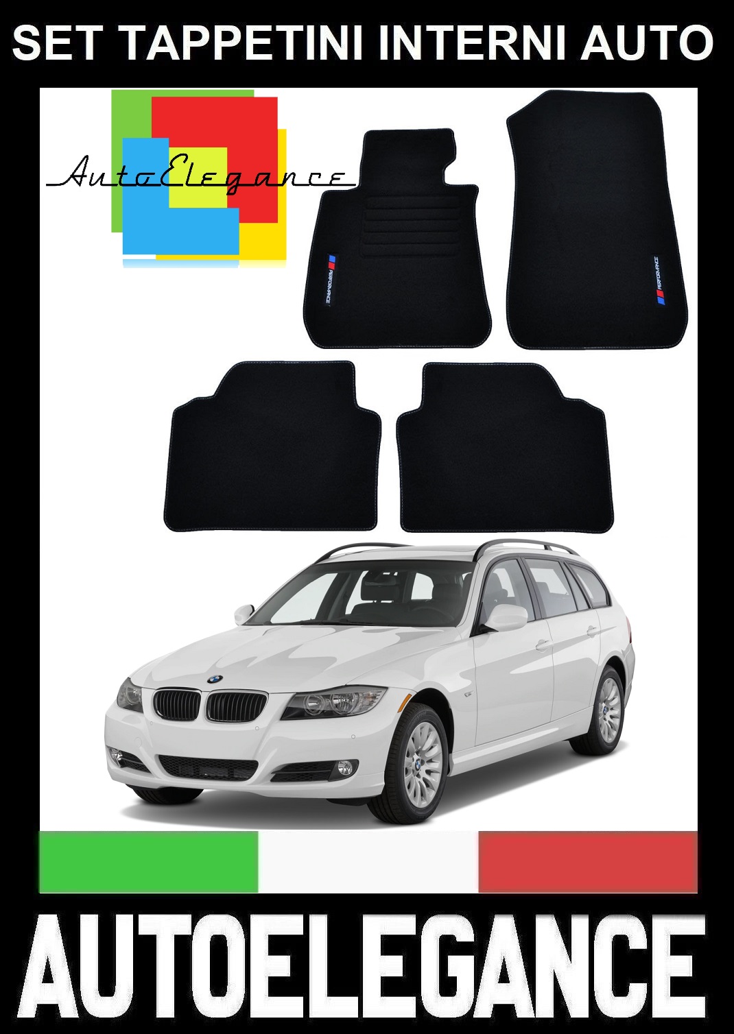 Tappetini BMW Serie 3 E92 Coupé (2006 - 2013) gomma