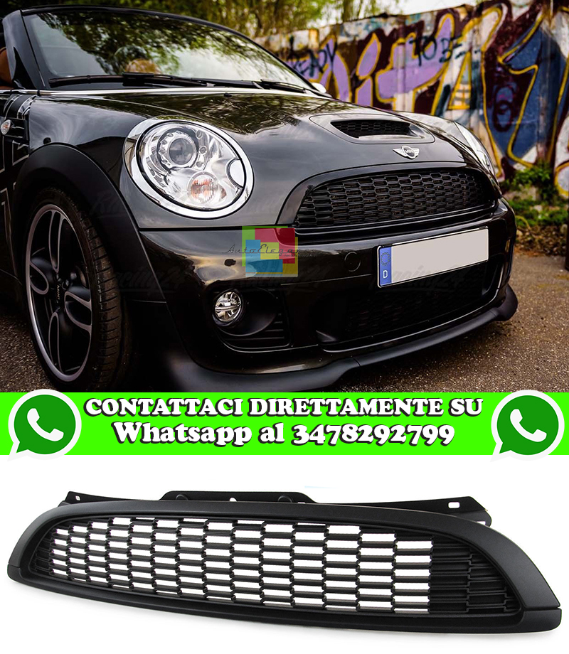 Griglia Anteriore 2 Pezzi Per MINI Per COOPER R50 R52 Griglie Anteriori Superiori E Inferiori Paraurti Anteriore Cofano Griglia A Nido D'ape Protezione Copertura Frontale Griglie