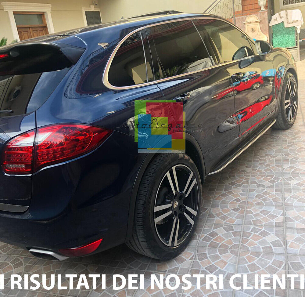 OMAC Pedana laterale con grembiule compatibile con Daihatsu Terios 2005-2016, supporto in alluminio per decorazione auto, colore nero e argento