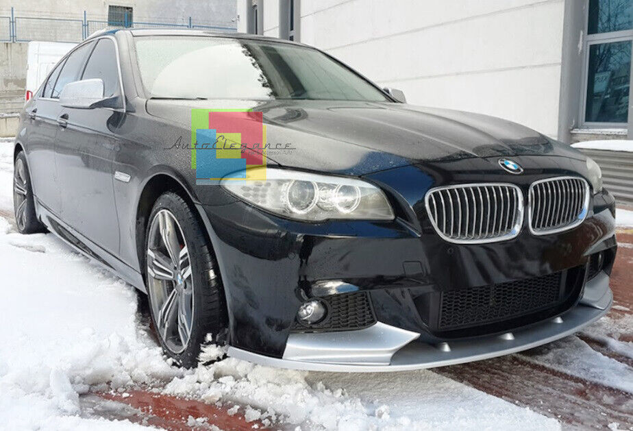 Spoiler Frontale In PP Per BMW Serie 5 F10 F11 2011-2017 | Labbro Paraurti Nero Lucido | Body Kit Aerodinamico Per 520, 523, 525, 530, 535