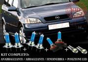 OPEL ASTRA G 1998-2005 SET COMPLETO LAMPADE BLU XENON + LAMPADINE POSIZIONE A LED