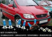 OPEL ZAFIRA A 1999-2005 SET COMPLETO LAMPADE BLU XENON + LAMPADINE POSIZIONE A LED