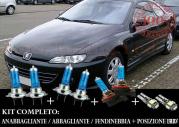 PEUGEOT 406 1995-2004 SET COMPLETO LAMPADE BLU XENON + LAMPADINE POSIZIONE A LED