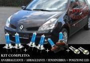 RENAULT CLIO 2005-2011 SET COMPLETO LAMPADE BLU XENON + LAMPADINE POSIZIONE A LED