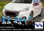 PEUGEOT 208 SET COMPLETO LAMPADE BLU XENON + LAMPADINE POSIZIONE T20 BLU