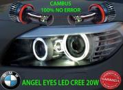 BMW Z4 E89 2009+ KIT ANGEL EYES H8 20W 6000K LED BIANCO GHIACCIO NO ERROR