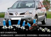 RENAULT KOLEOS 2008+ SET COMPLETO LAMPADE BLU XENON + LAMPADINE POSIZIONE A LED