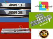 BMW SERIE 3 E36 COUPE PEDANE BATTITACCO LOOK ACCIAIO INOX FINITURA CROMATA LOOK M3