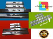 BMW SERIE 3 E36 TOURING PEDANE BATTITACCO LOOK ACCIAIO INOX FINITURA CROMATA LOOK M3