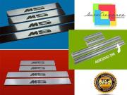 BMW SERIE 5 E34 PEDANE BATTITACCO LOOK ACCIAIO INOX FINITURA CROMATA LOOK M5