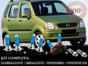 OPEL AGILA A 2000-2007 SET COMPLETO LAMPADE BLU XENON + LAMPADINE POSIZIONE A LED