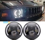 Hummer H1/H2 Phares Avant LED - Avec Feux de Jour Blanc 6000K
