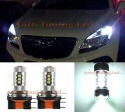 AUDI A3 8V 2012+ COPPIA LAMPADE POSIZIONE DIURNE DRL H15 BIANCO SUPER QUALITA 16 LED CAMBUS NO ERROR