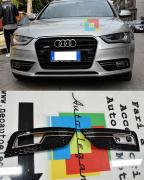 Grids Nebelscheinwerfer Schwarz Details Verchromt Audi A4 B8 Restyling 2012+