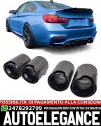 TERMINALI ADATTI  PER BMW SERIE 4 F80 LOOK CARBONIO DESIGN SPORTIVO