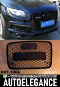 GRIGLIA ANTERIORE NERA PER AUDI Q7 4L 2006-2014 CALANDRA LOOK RSQ7 NIDO D'APE