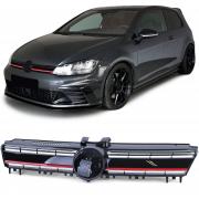 Griglia radiatore griglia nera rossa R Sport Look per VW Golf 7 12-17