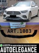 SPLITTER 3 PIÈCES CLASSE E W213 LIFT 2020+ AMG LOOK BRABUS NOIR BRILLANT