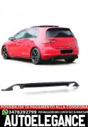 diffusore posteriore sportivo nero lucido adatto  per VW Golf 7 Limo 12-17