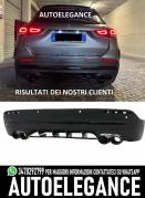 Diffusore posteriore  scarico nero adatti per Mercedes GLA H247 A45 LOOK AMG