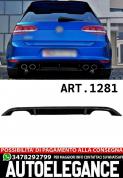 DIFFUSORE ADATTO PER GOLF 7 2012-2017 STANDARD LOOK R 2+2 NERO LUCIDO