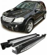 PEDANE LATERALI MERCEDES W164 ML 2005-2012 SOTTOPORTA ANTISCIVOLO -.-