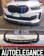 SPLITTER ADATTO PER BMW SERIE 1 F40 MSPORT LOOK NERO LUCIDO DESIGN SPORTIVO