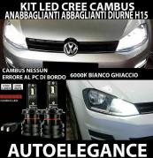 Set LED Ampoules Feux H7 Croisement H15 VW Golf 7 VII 2012-2015