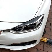 Parafanghi gross sguardo nero lucido per BMW serie 3 F30 F31 2011-2019-mostra il