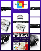 Paraurti Posteriore+Diffusore adatto per Mercedes Classe C C205 A205 2014-2019
