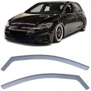 Deflettore vento deflettore pioggia parabrezza nero fumo per VW Golf 7 12-19 5 p