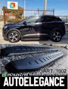 PEDANE LATERALI PEUGEOT 3008 SOTTO PORTA ANTISCIVOLO NERE - NEW