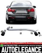 TERMINALI DI SCARICO 1+1 ADATTI PER BMW SERIE 4 F32 F33 F36 LOOK SPORTIVO