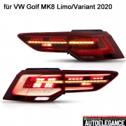 Dynamische OLED Rot Heckleuchten Rückleuchten Passend für VW GOLF 8 Volkswagen
