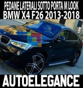 PEDANE LATERALI BMW X4 F26 2014 IN POI SOTTO PORTA TOP QUALITA' ALLUMINIO .-