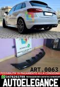 DIFFUSORE ADATTO PER AUDI A3 8V LOOK RS3 12-16 NERO LUCIDO 2SX RIEGER ROTTO