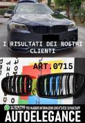 GRIGLIA ADATTA PER BMW SERIE 5 F10 F11 DOPPIA FASCIA NERO LUCIDO