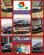 DIFFUSORE ADATTO PER CLASSE C C205 COUPE 2015-2020 AMG LOOK C43 + TERMINALI NERI