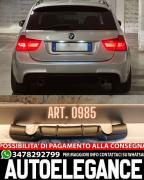 DIFFUSORE ADATTO PER BMW SERIE 3 E90 E91 2005-2012 MSPORT 1+1 LOOK NERO OPACO