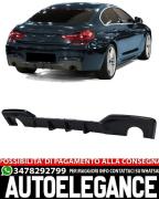 DIFFUSORE POSTERIORE 1+1 ADATTO PER BMW SERIE 6 F12 F13 F06 LOOK NERO LUCIDO