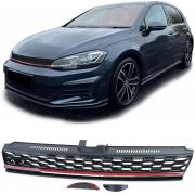 Griglia sportiva a nido d'ape senza stemma con barra rossa per VW Golf 7 12-16