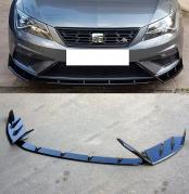 Seat Leon 5F Spoiler Fr Spoiler Abajo Parachoques Delantero ABS Negro Splitter