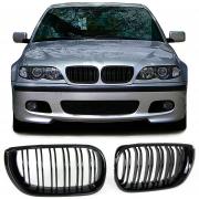 Sport Kühlergrill Doppelsteg Performance Glanz passend für BMW 3er E46 01-05