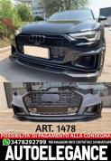 PARAURTI ANTERIORE ADATTO PER AUDI A6 C8 4K 2018+ LOOK RS6 CARBONIO