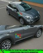 FIAT 500X 2014+ PEDANE LATERALI TOP QUALITA' SOTTOPORTA NERO - NEW