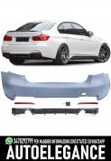 Paraurti posteriore + diffusore lucido adatto per BMW 3er F30 335 340 11-19