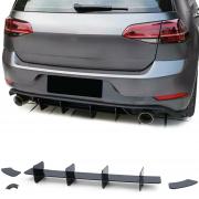 Splitter inserto diffusore posteriore nero lucido per VW Golf 7 GTI Berlina 13-2