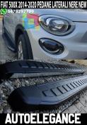 FIAT 500X 2014-2020 PEDANE LATERALI TOP QUALITA' SOTTOPORTA NERO ALLUMINIO TOP -