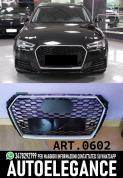 GRIGLIA ANTERIORE ADATTO PER AUDI A4 B9 2015+ RS4 NIDO D'APE BORDO SATINATO